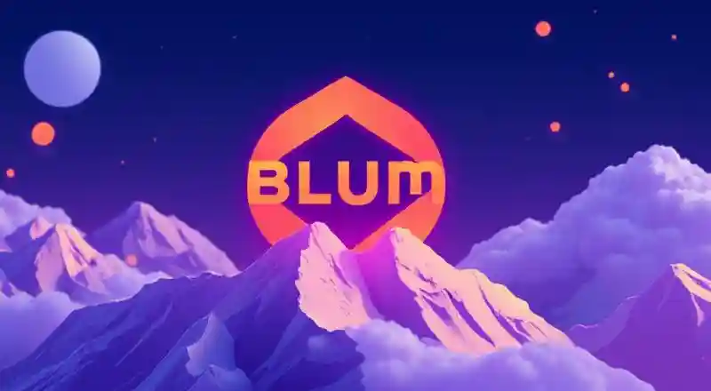 Main visual representing the Blum crypto airdrop campaign